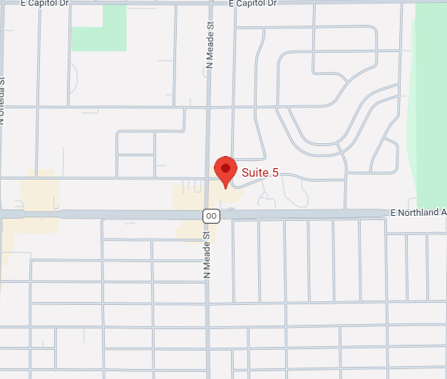 Google Map showing location of 806 Valley Rd, Appleton, WI 54915